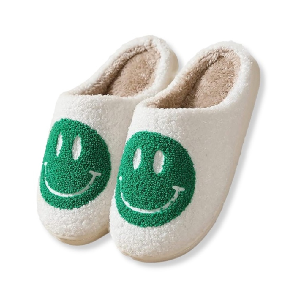 Green Happy Slippers